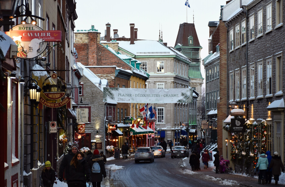 Photo vieux Québec pendant l'hiver